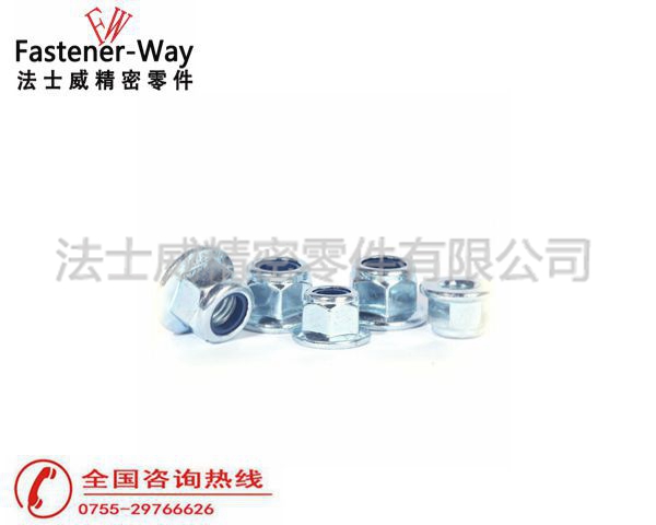 DIN6926法蘭尼龍鎖緊螺母防松自鎖螺帽5