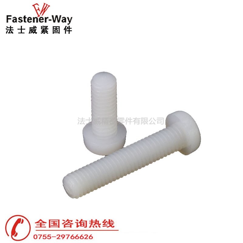 塑膠絕緣螺絲尼龍十字盤(pán)頭機(jī)牙螺釘4